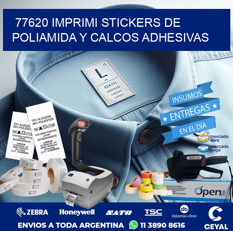 77620 IMPRIMI STICKERS DE POLIAMIDA Y CALCOS ADHESIVAS