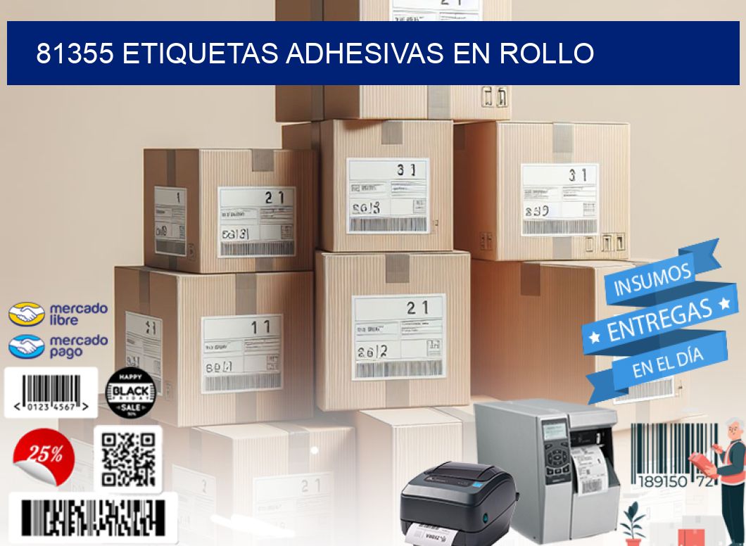 81355 etiquetas adhesivas en rollo