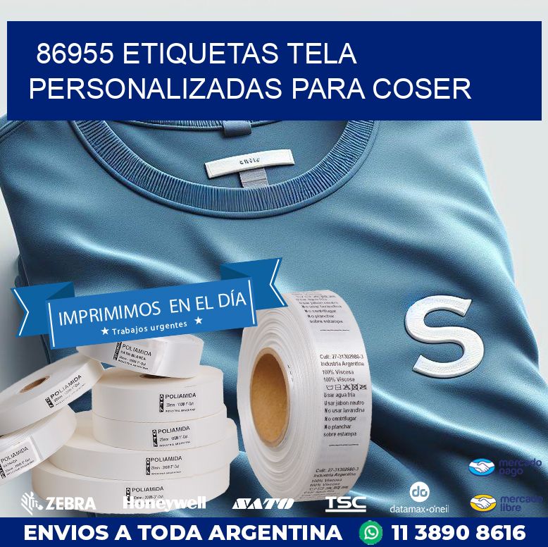 86955 ETIQUETAS TELA PERSONALIZADAS PARA COSER