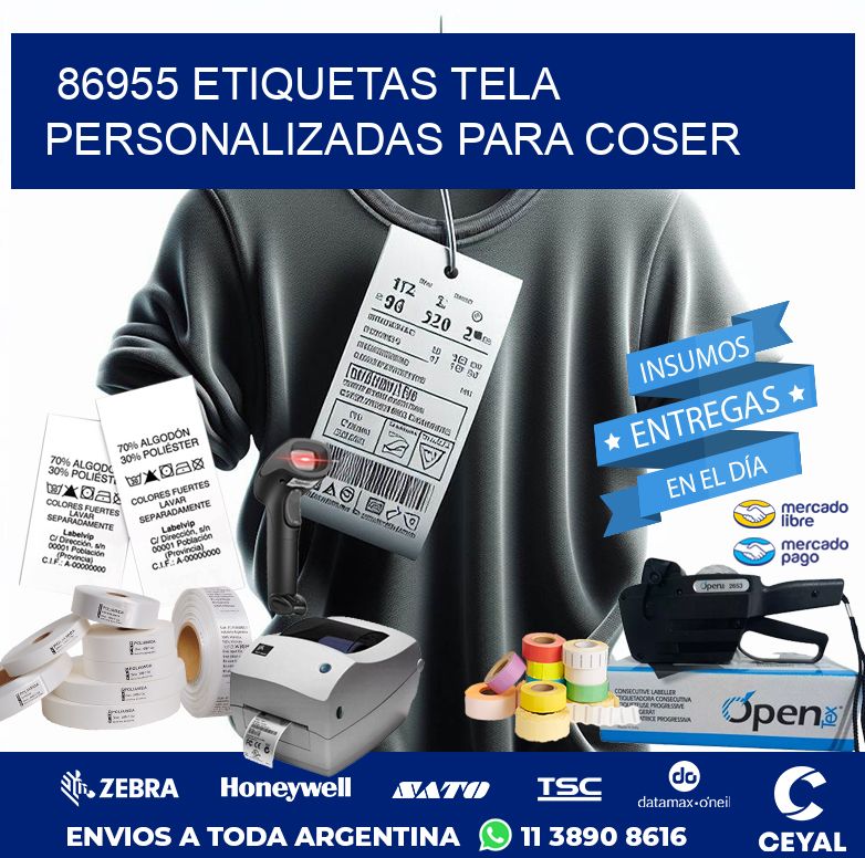 86955 ETIQUETAS TELA PERSONALIZADAS PARA COSER