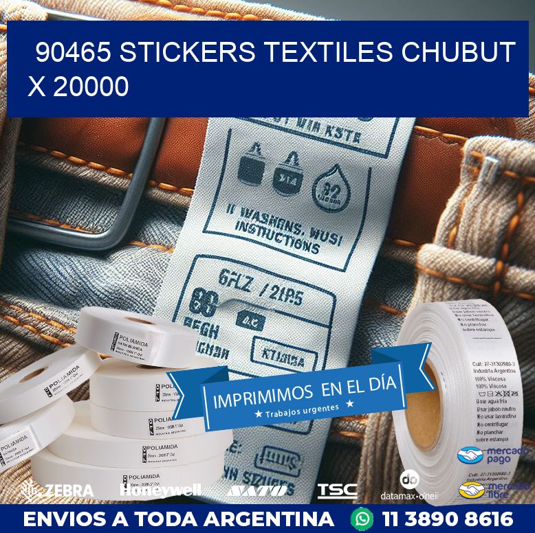 90465 STICKERS TEXTILES CHUBUT X 20000