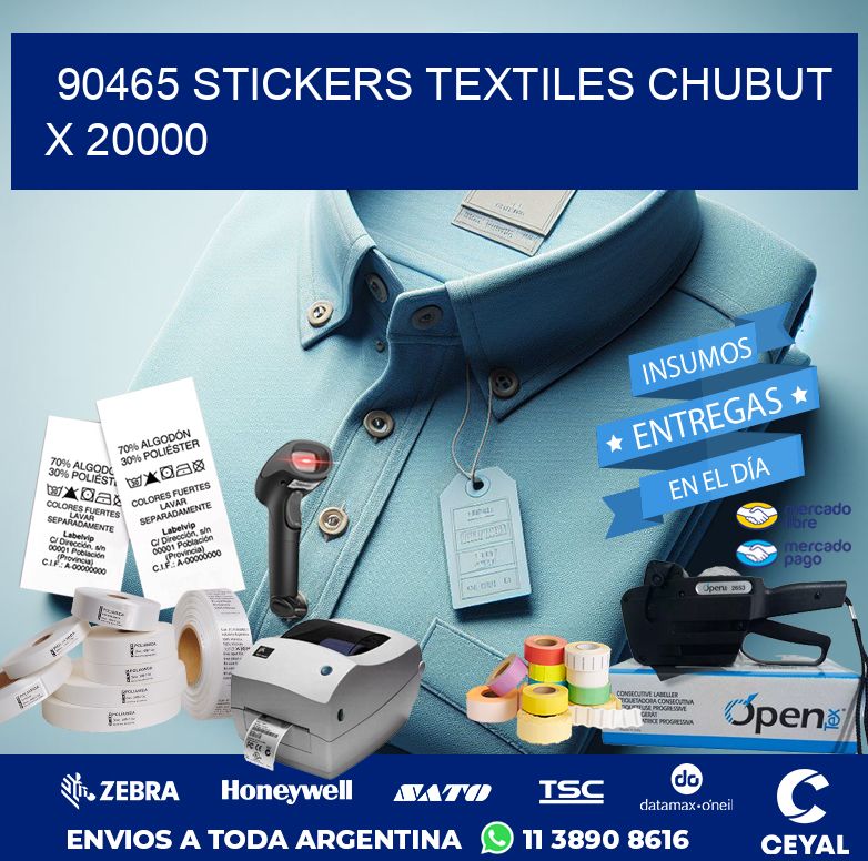 90465 STICKERS TEXTILES CHUBUT X 20000