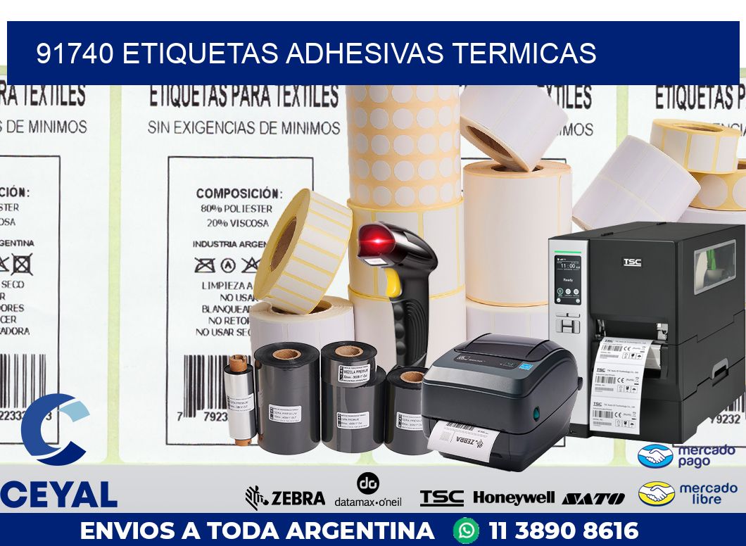 91740 etiquetas adhesivas termicas