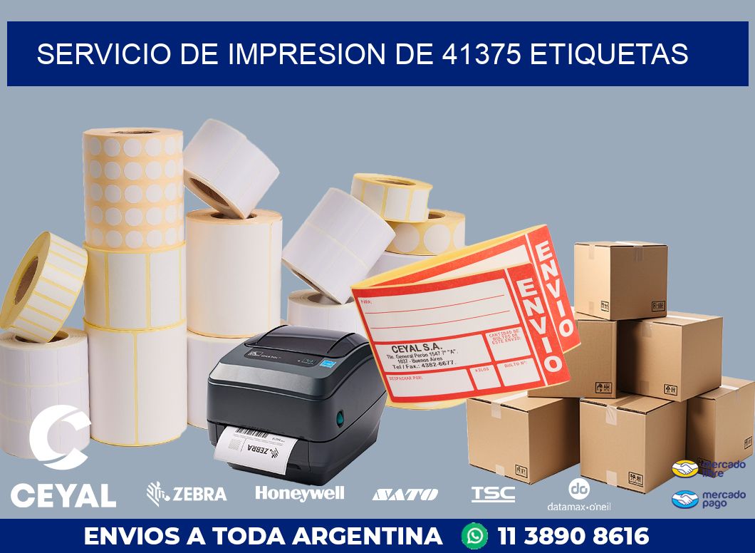 SERVICIO DE IMPRESION DE 41375 ETIQUETAS