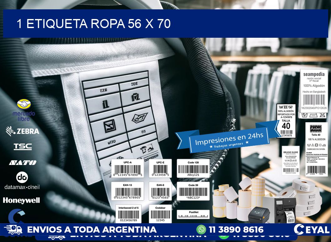 1 ETIQUETA ROPA 56 x 70