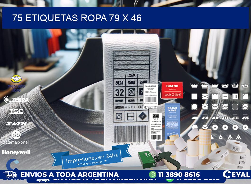 75 ETIQUETAS ROPA 79 x 46