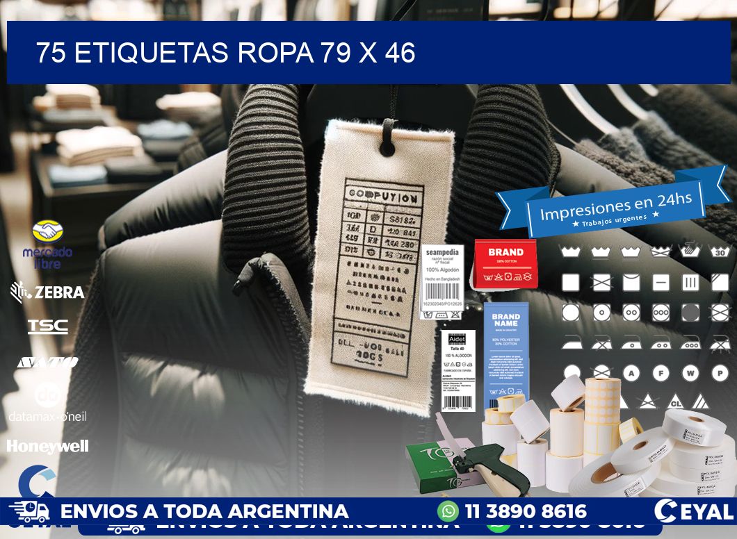 75 ETIQUETAS ROPA 79 x 46