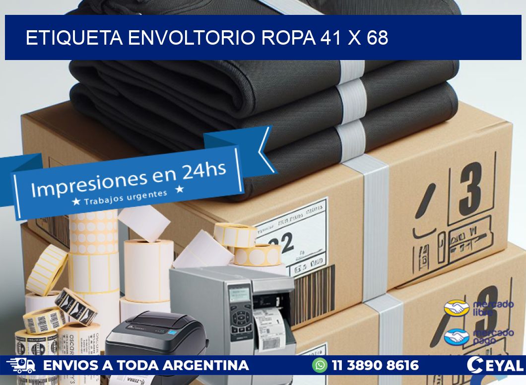 ETIQUETA ENVOLTORIO ROPA 41 x 68