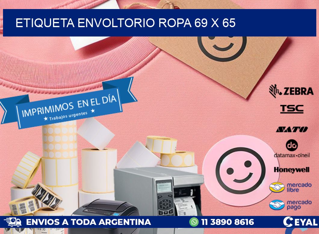 ETIQUETA ENVOLTORIO ROPA 69 x 65
