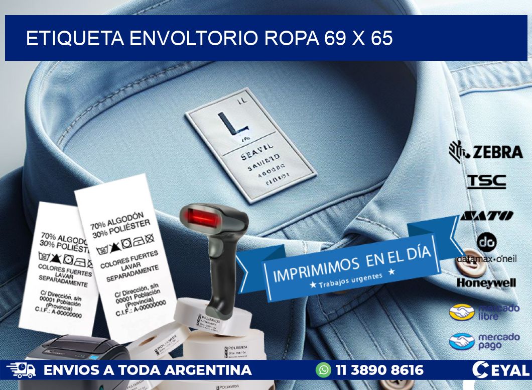 ETIQUETA ENVOLTORIO ROPA 69 x 65
