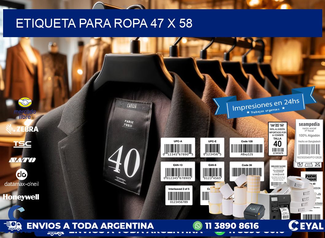 ETIQUETA PARA ROPA 47 x 58