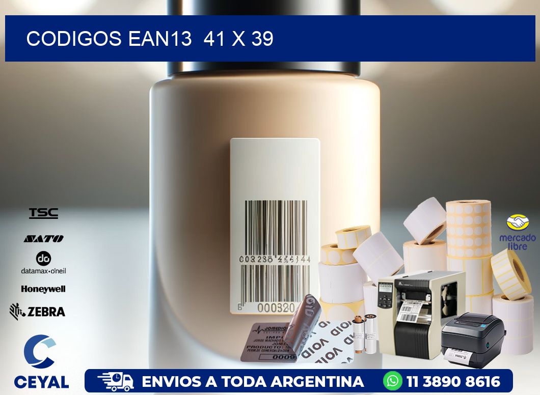 CODIGOS EAN13 41 x 39