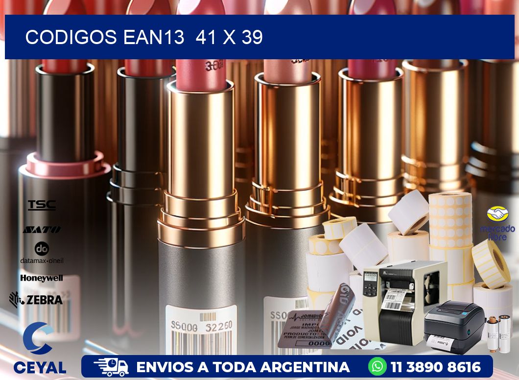 CODIGOS EAN13 41 x 39