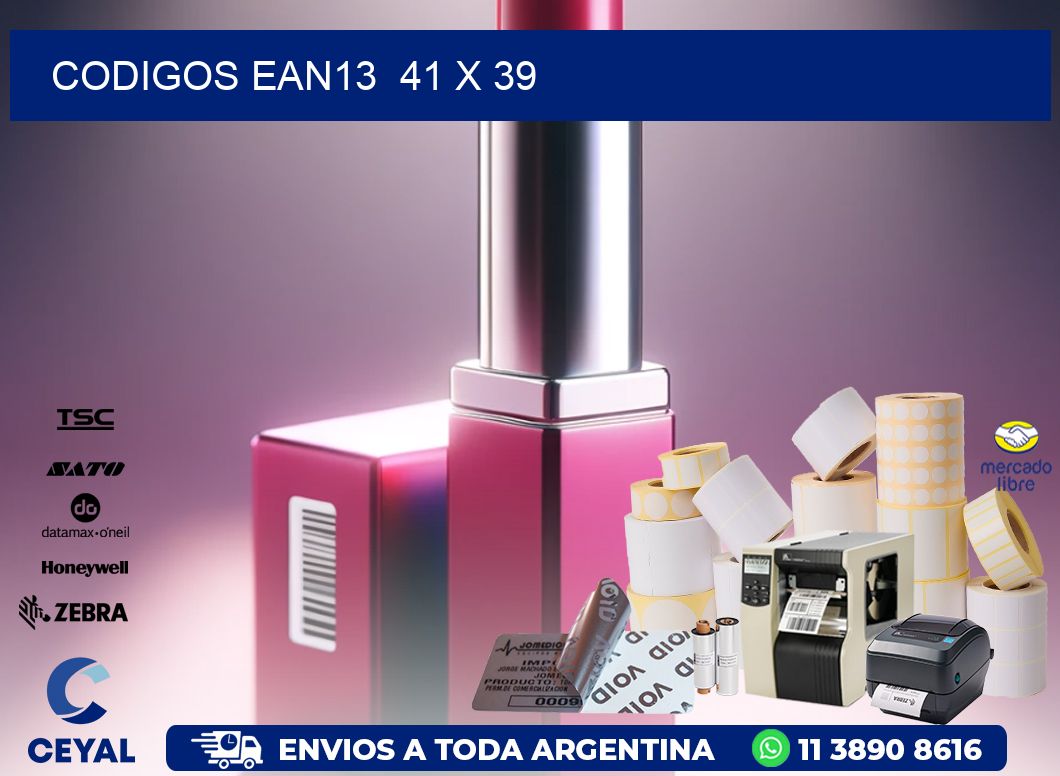 CODIGOS EAN13 41 x 39