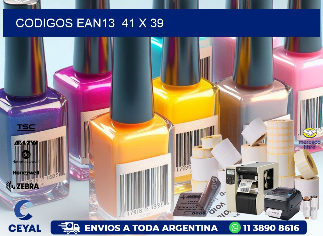 CODIGOS EAN13 41 x 39