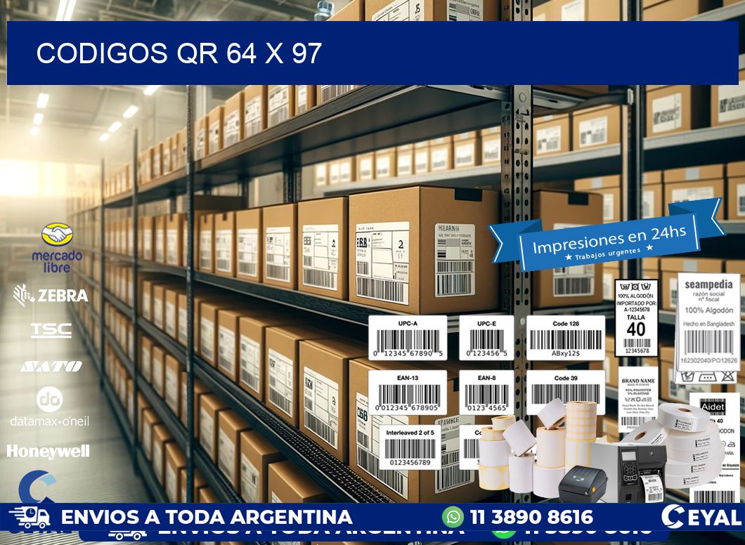CODIGOS QR 64 x 97