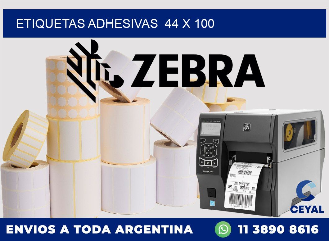 ETIQUETAS ADHESIVAS  44 x 100