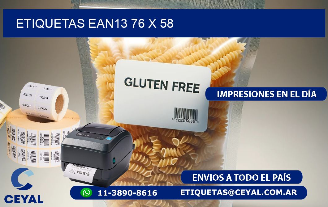 ETIQUETAS EAN13 76 x 58