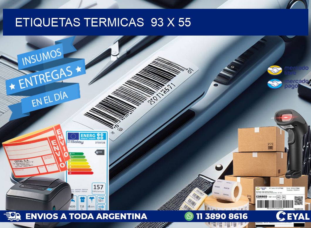 ETIQUETAS TERMICAS 93 x 55