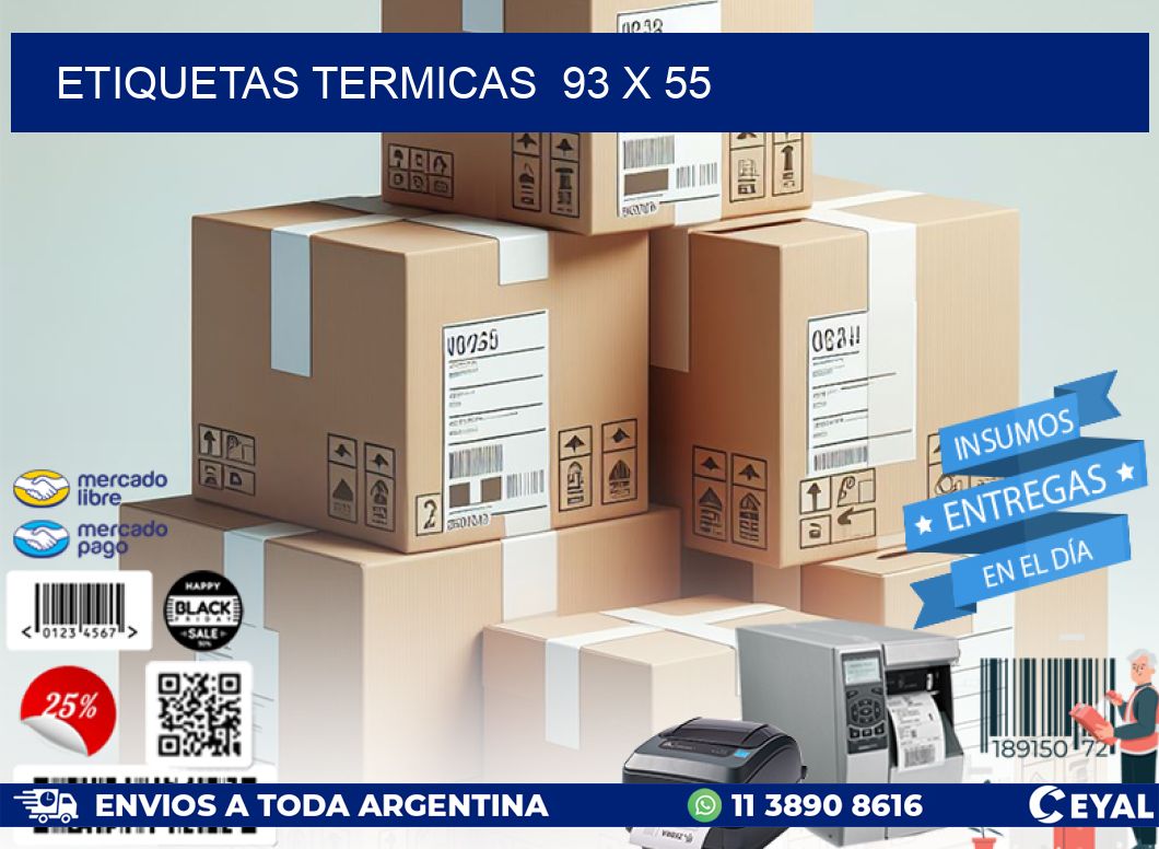 ETIQUETAS TERMICAS 93 x 55