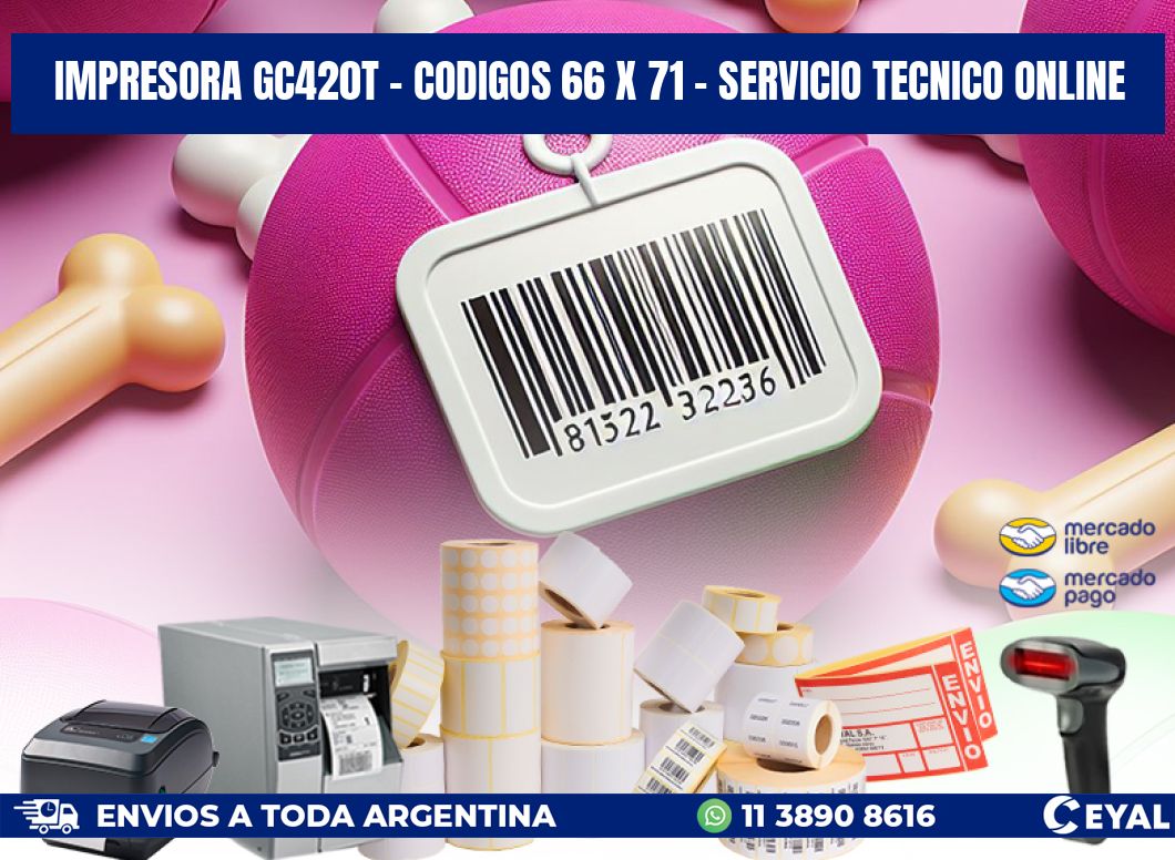 IMPRESORA GC420T - CODIGOS 66 x 71 - SERVICIO TECNICO ONLINE