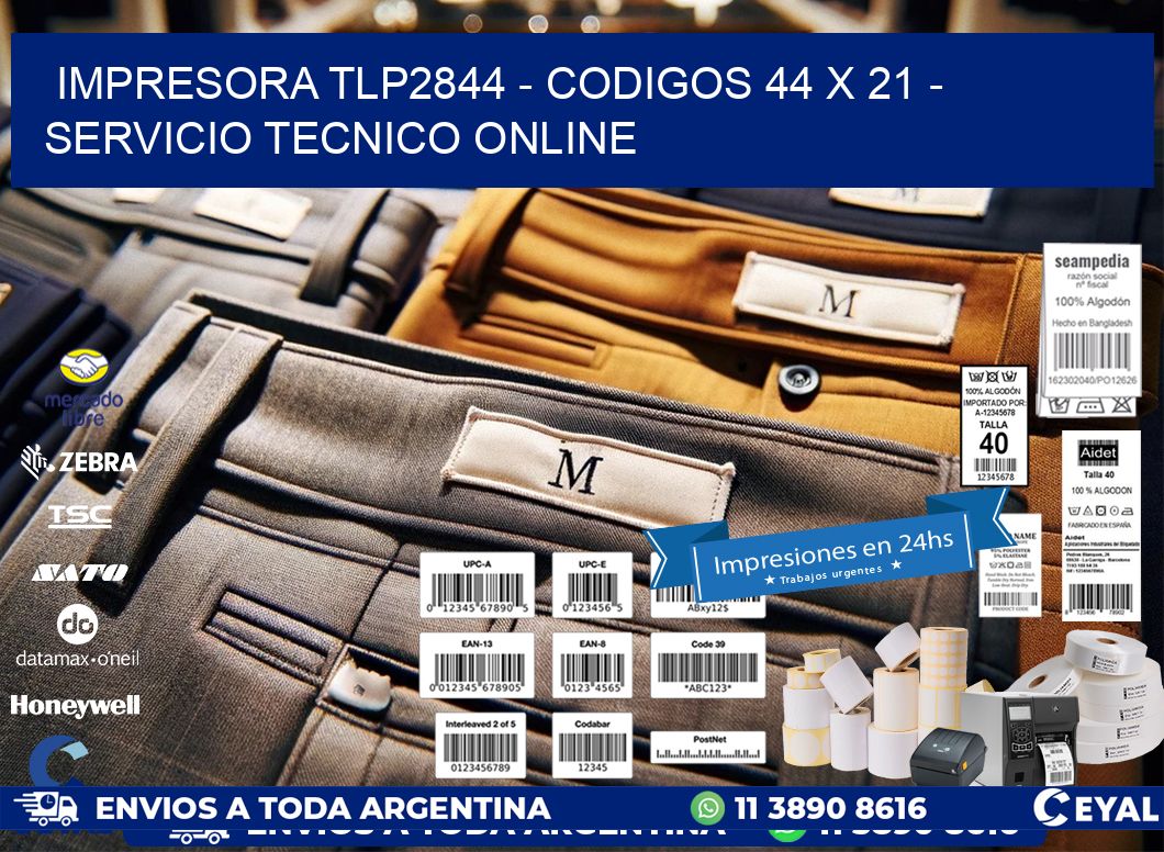 IMPRESORA TLP2844 – CODIGOS 44 x 21 – SERVICIO TECNICO ONLINE