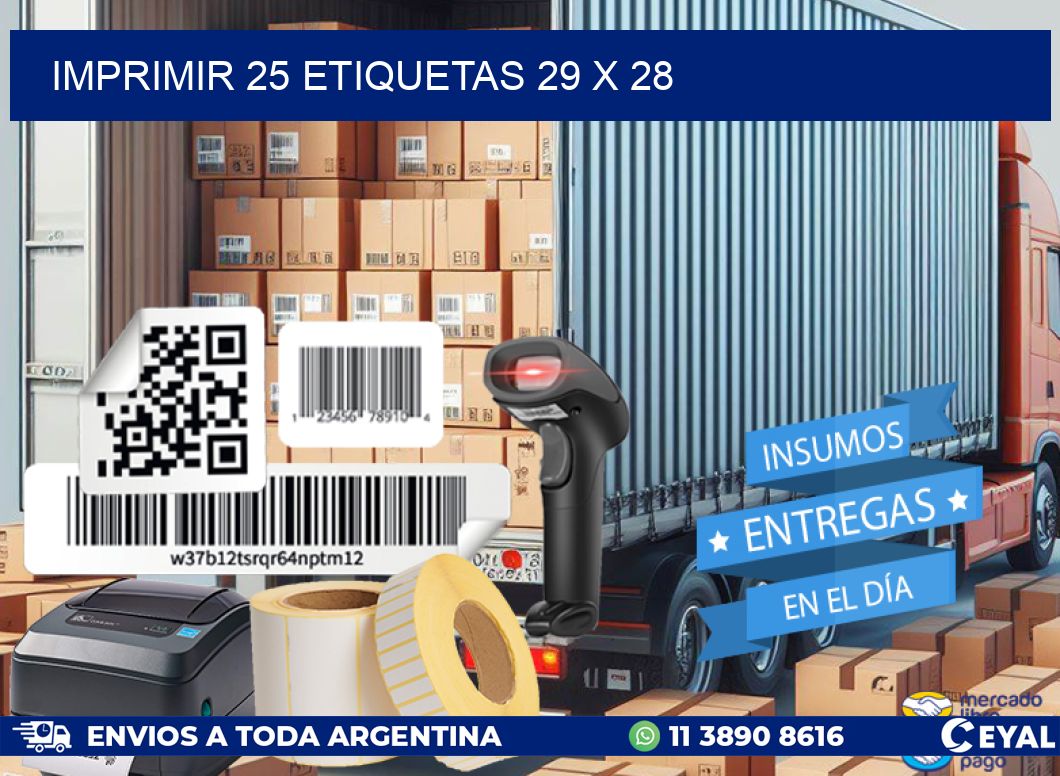 IMPRIMIR 25 ETIQUETAS 29 x 28