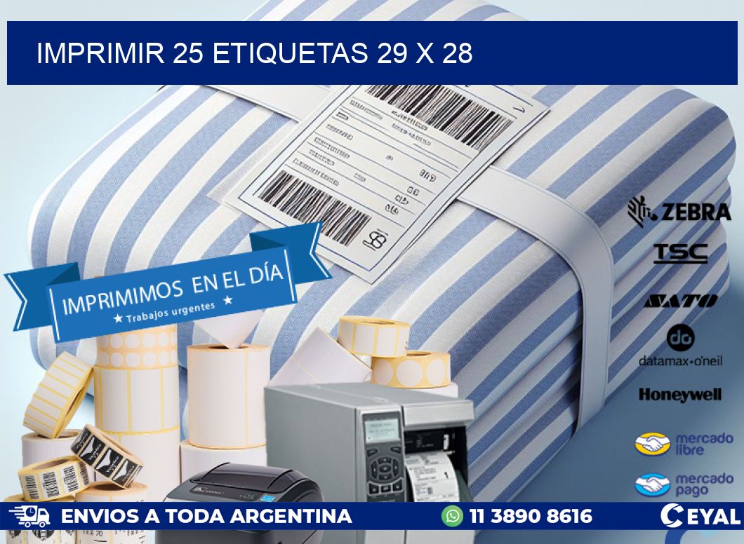 IMPRIMIR 25 ETIQUETAS 29 x 28