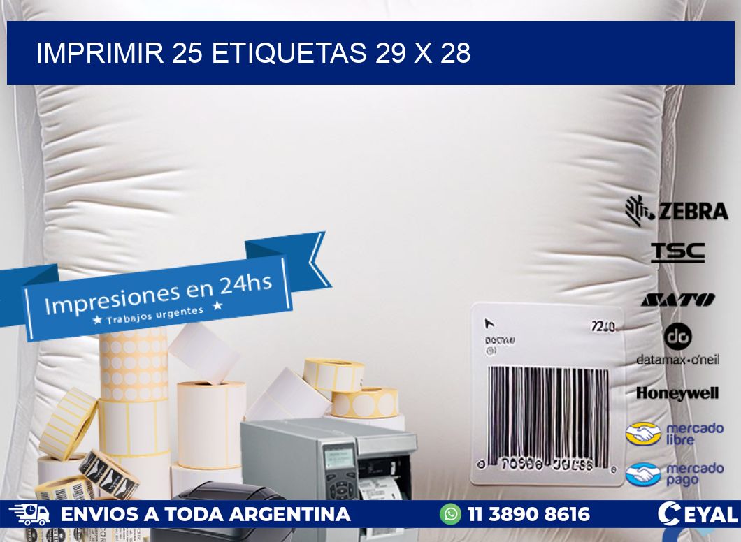 IMPRIMIR 25 ETIQUETAS 29 x 28