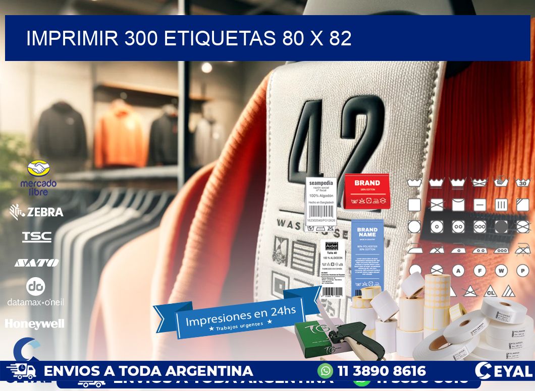 IMPRIMIR 300 ETIQUETAS 80 x 82