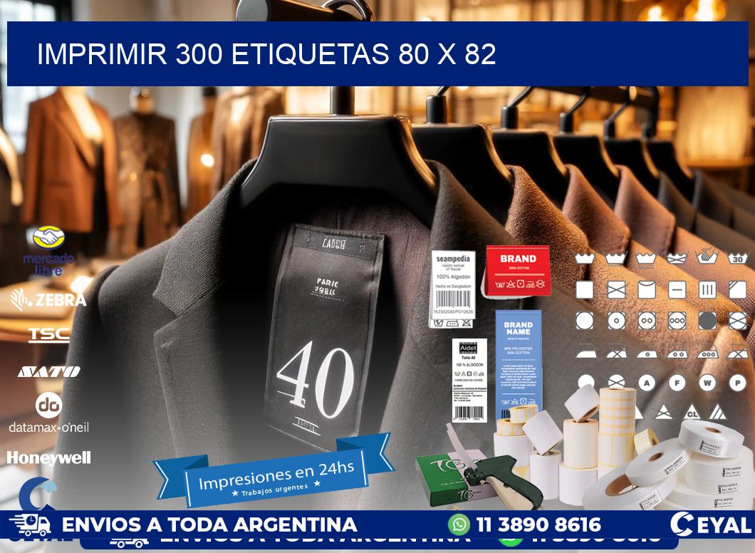 IMPRIMIR 300 ETIQUETAS 80 x 82