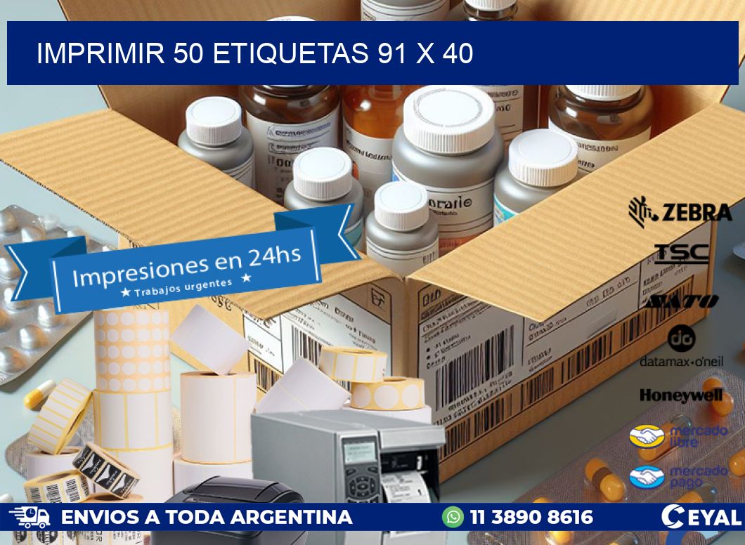IMPRIMIR 50 ETIQUETAS 91 x 40