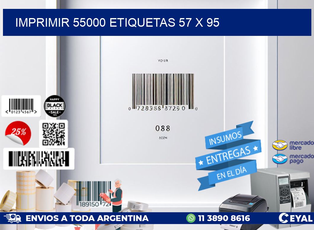 IMPRIMIR 55000 ETIQUETAS 57 x 95