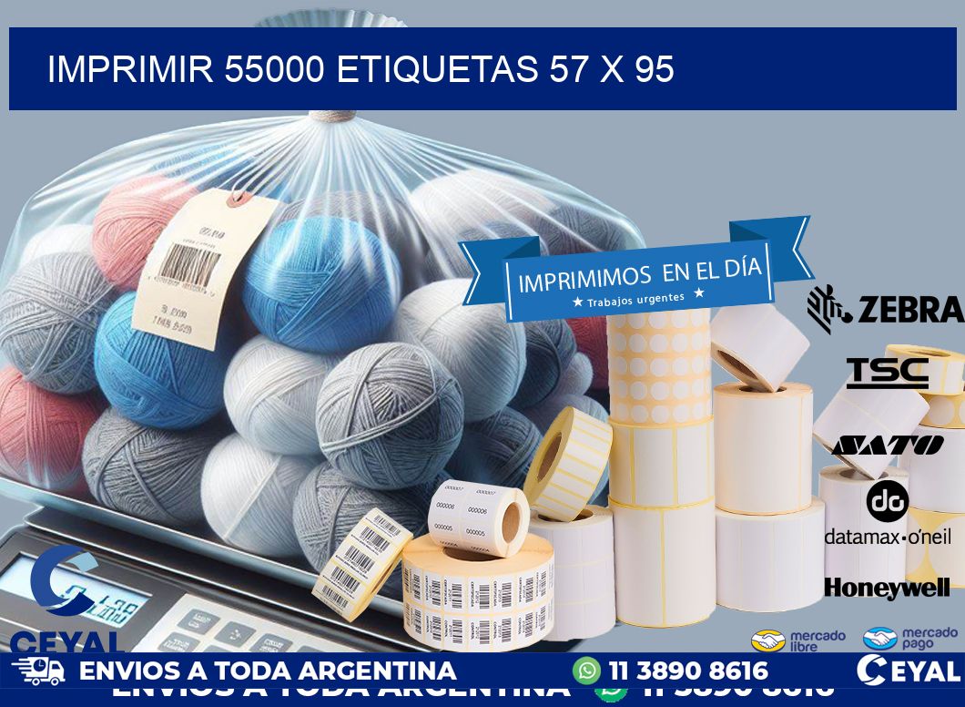 IMPRIMIR 55000 ETIQUETAS 57 x 95