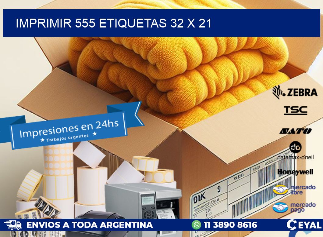 IMPRIMIR 555 ETIQUETAS 32 x 21