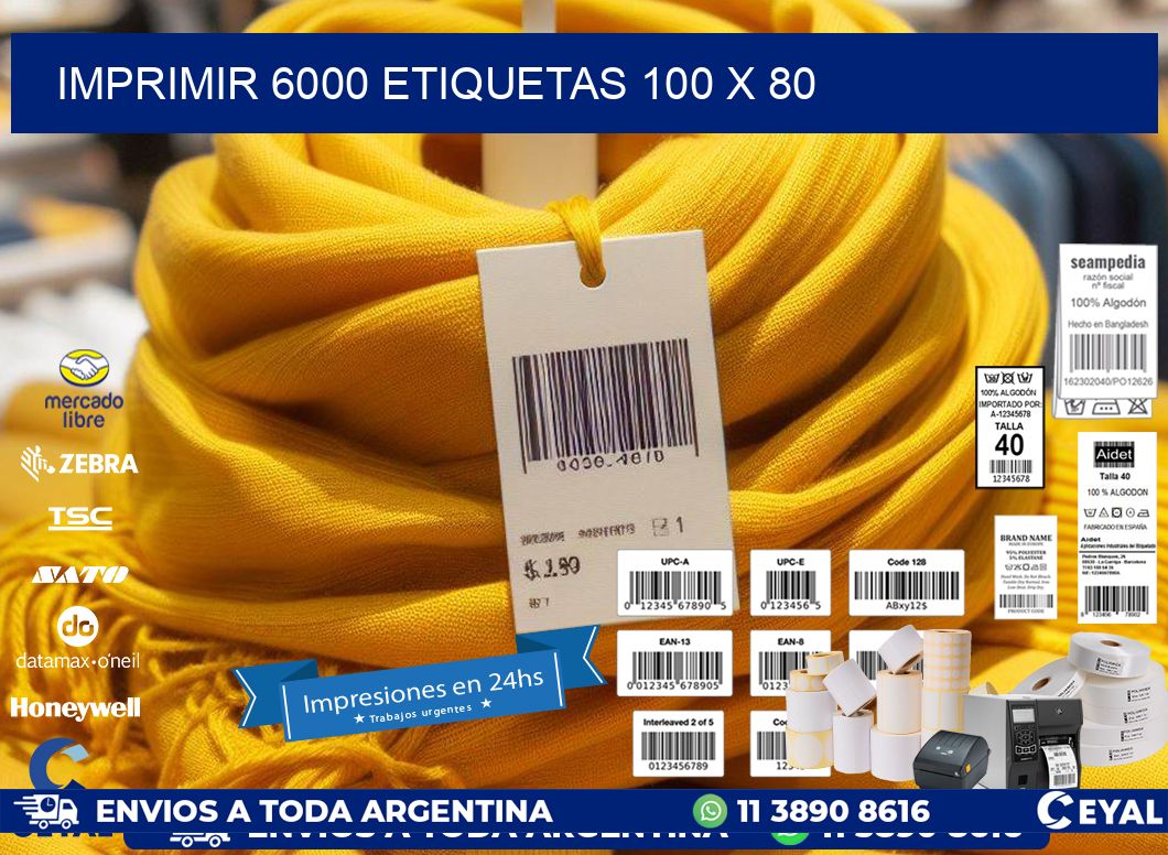 IMPRIMIR 6000 ETIQUETAS 100 x 80