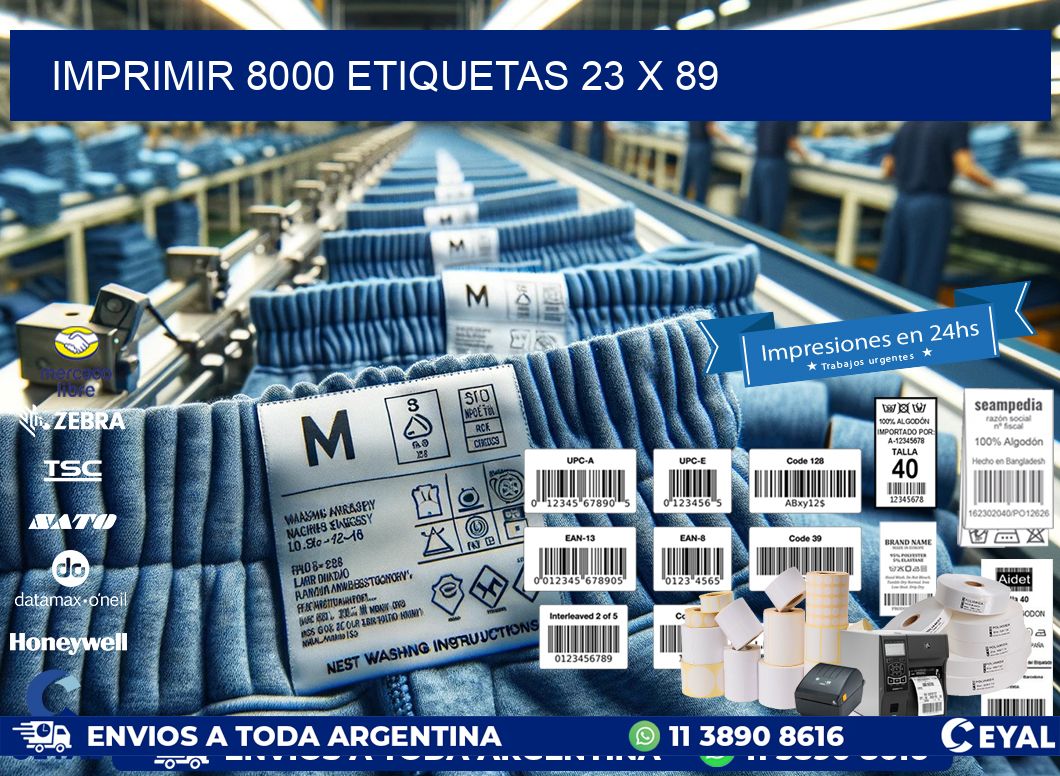IMPRIMIR 8000 ETIQUETAS 23 x 89