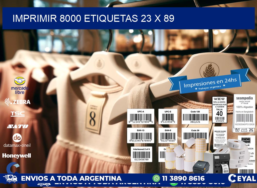 IMPRIMIR 8000 ETIQUETAS 23 x 89