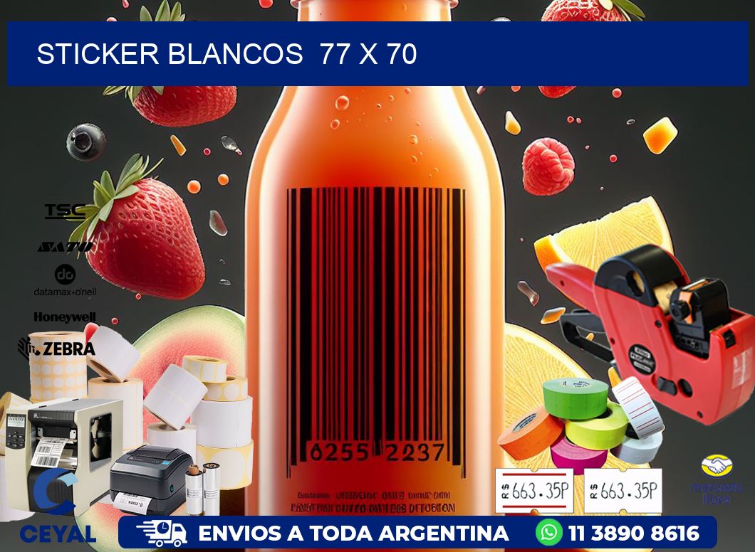 STICKER BLANCOS 77 x 70