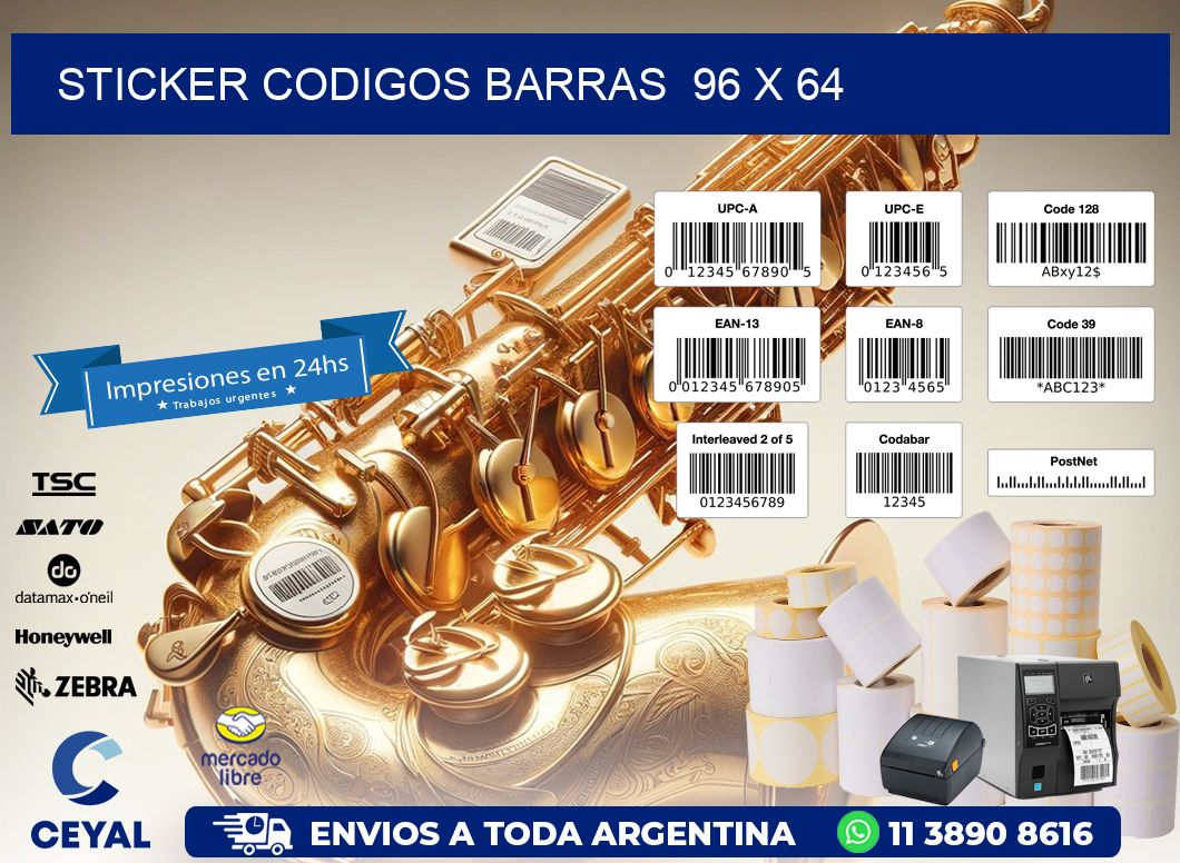 STICKER CODIGOS BARRAS 96 x 64