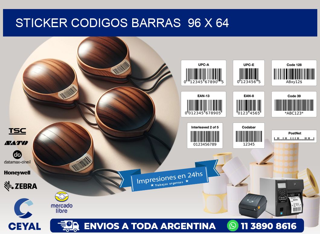 STICKER CODIGOS BARRAS 96 x 64
