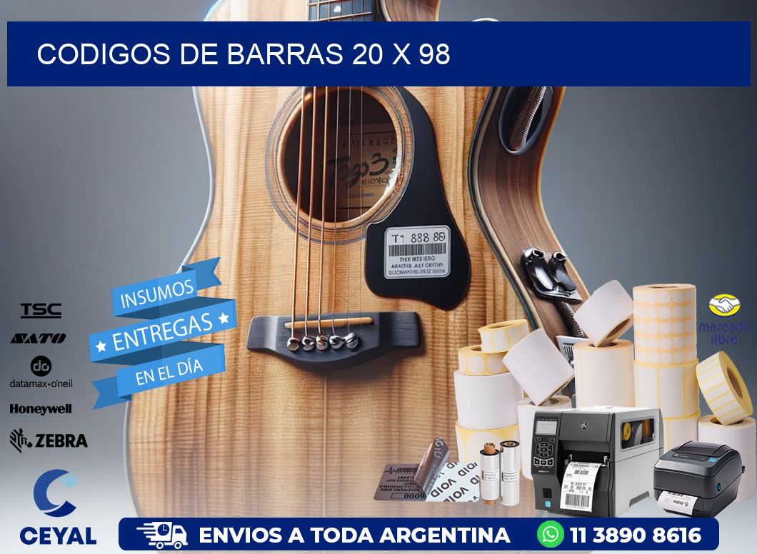 codigos de barras 20 x 98