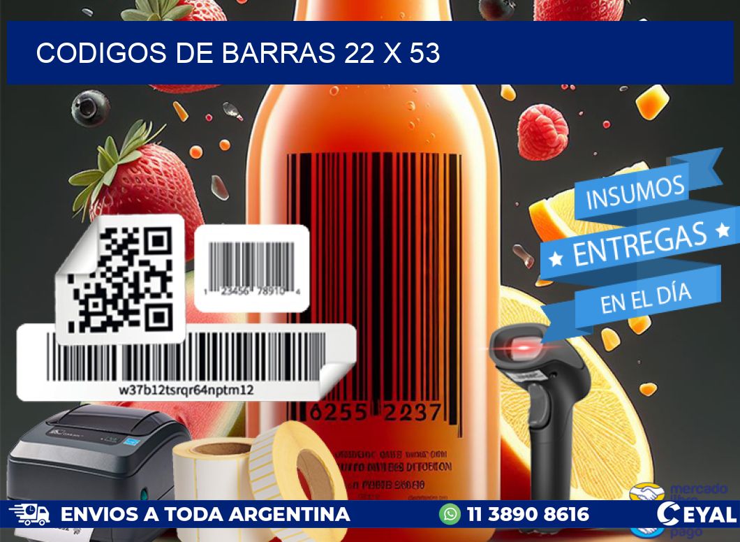 codigos de barras 22 x 53