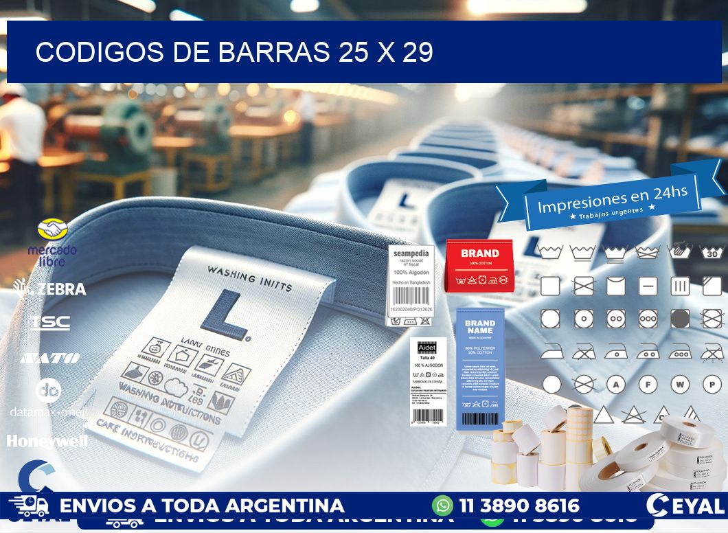 codigos de barras 25 x 29