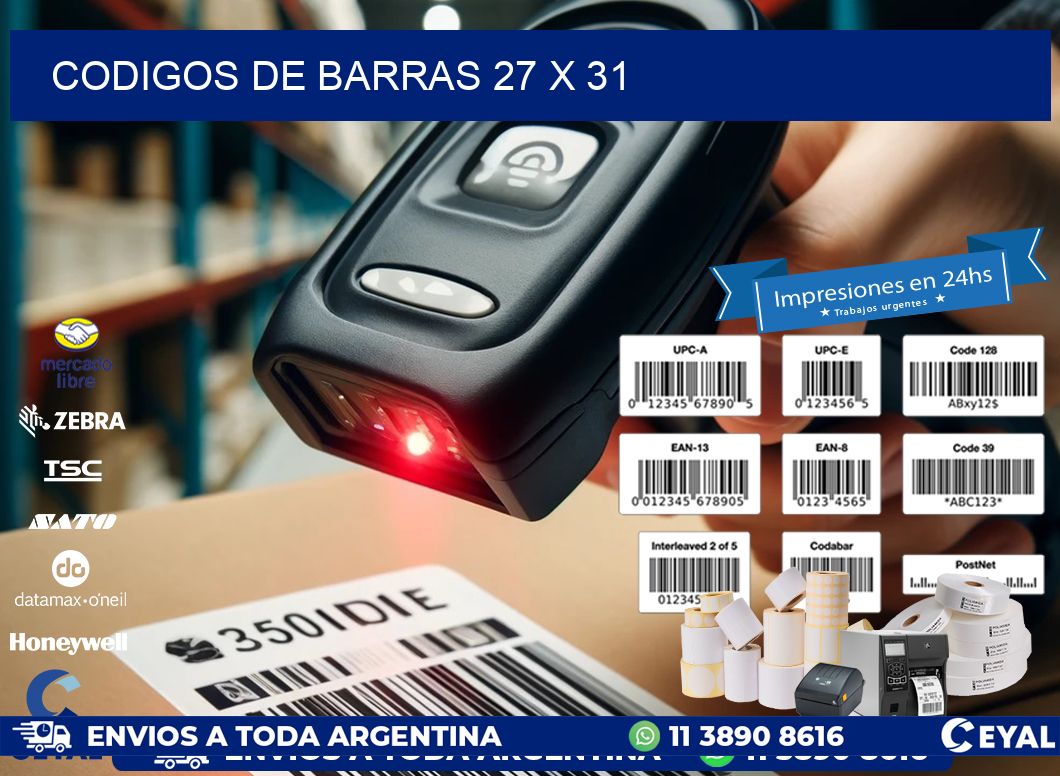 codigos de barras 27 x 31