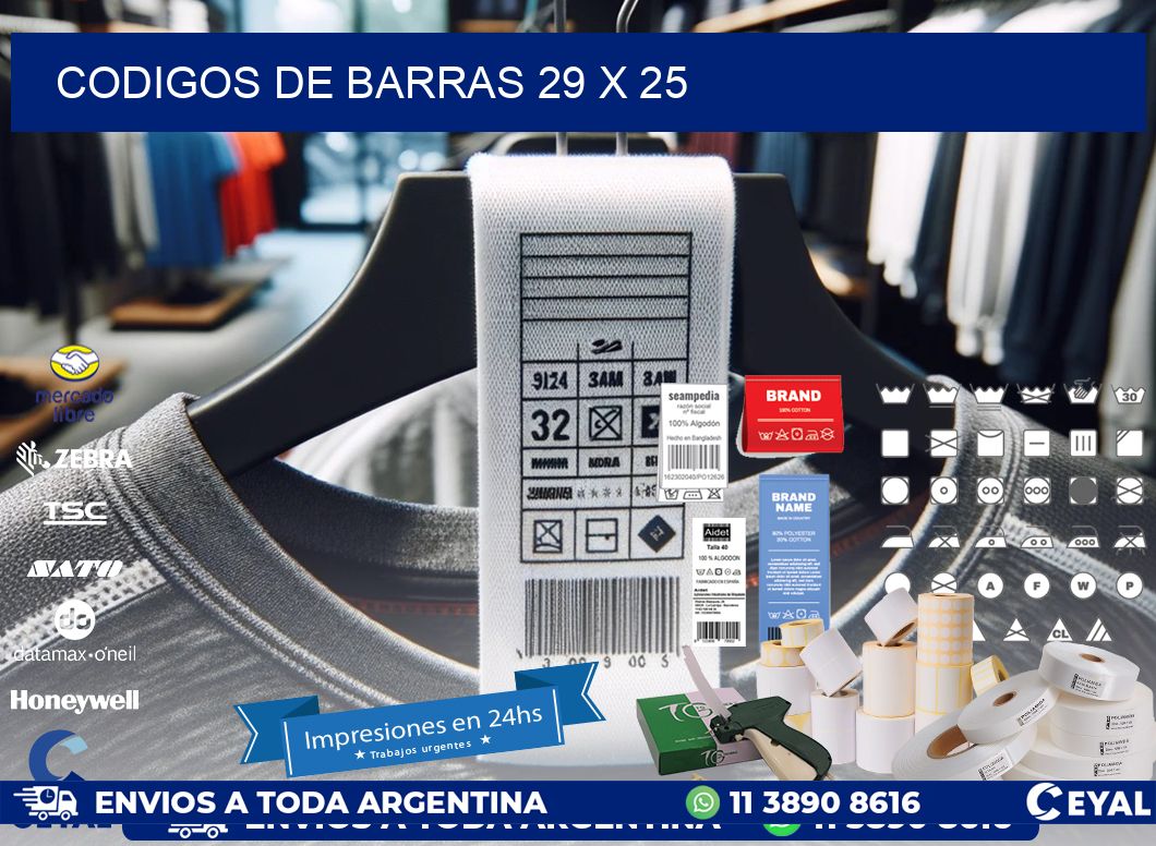 codigos de barras 29 x 25