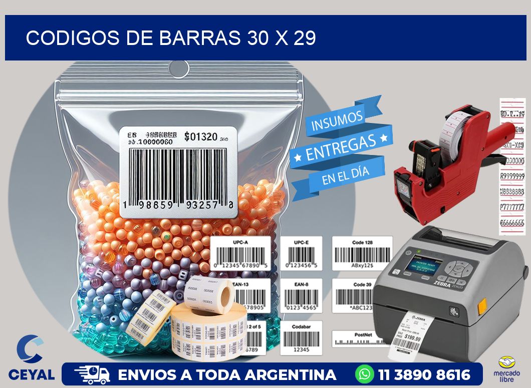 codigos de barras 30 x 29