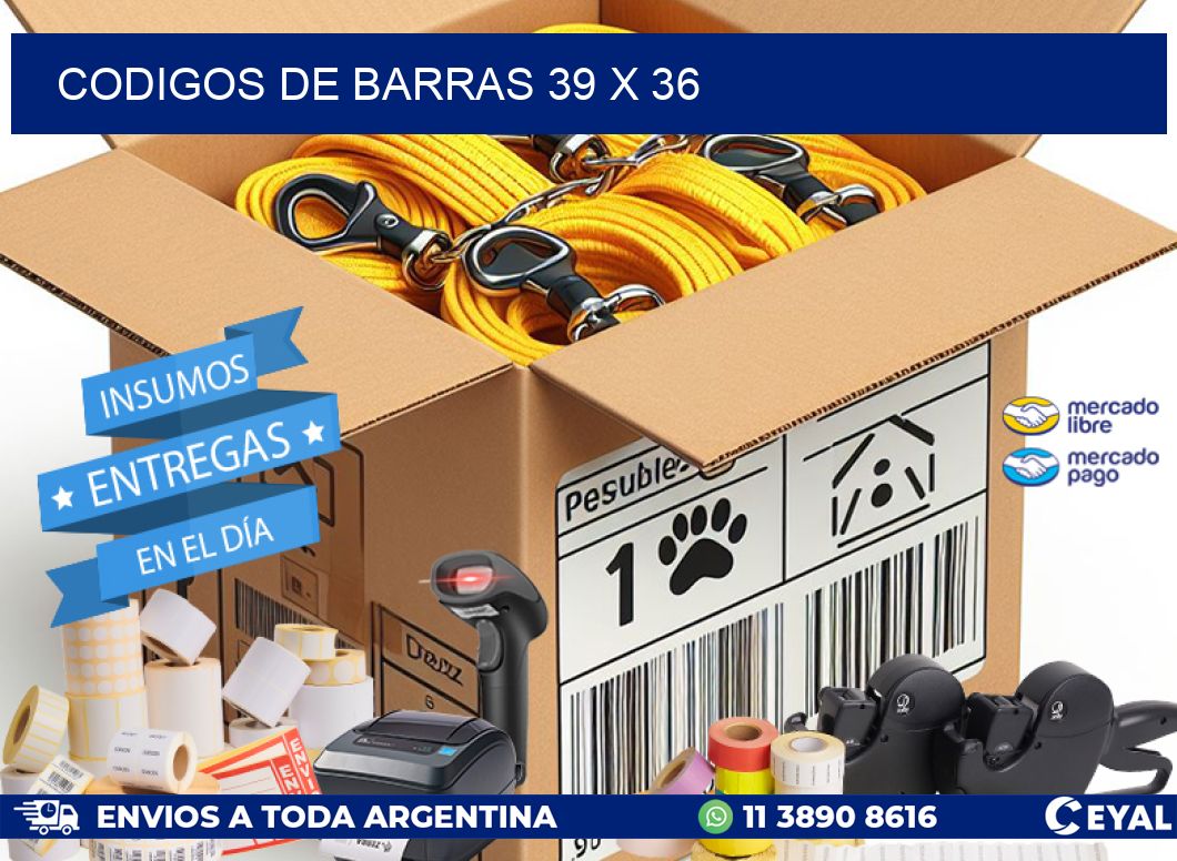 codigos de barras 39 x 36