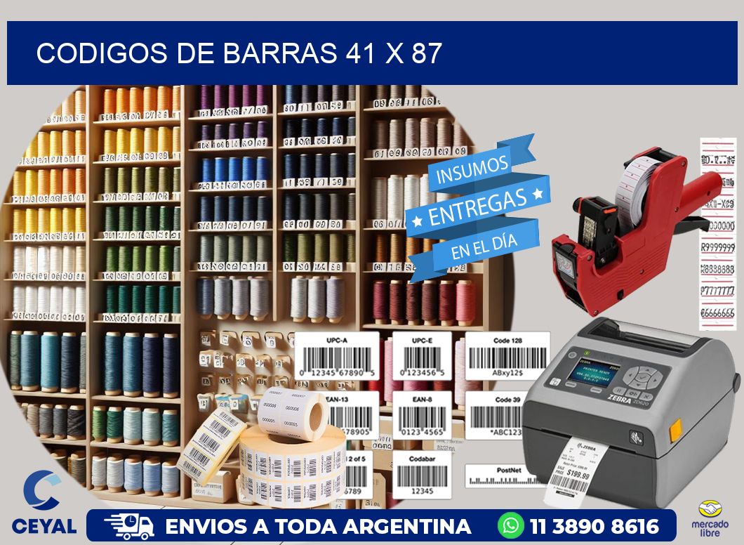 codigos de barras 41 x 87