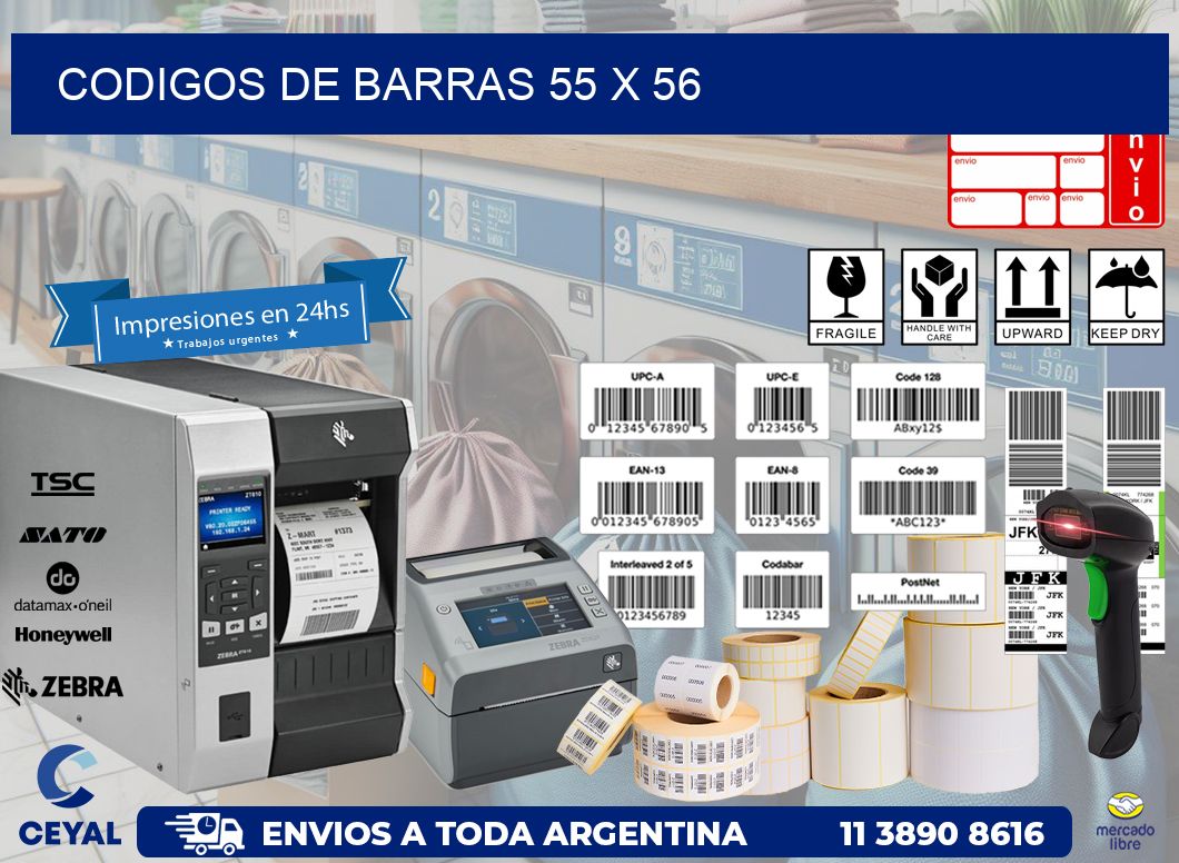 codigos de barras 55 x 56